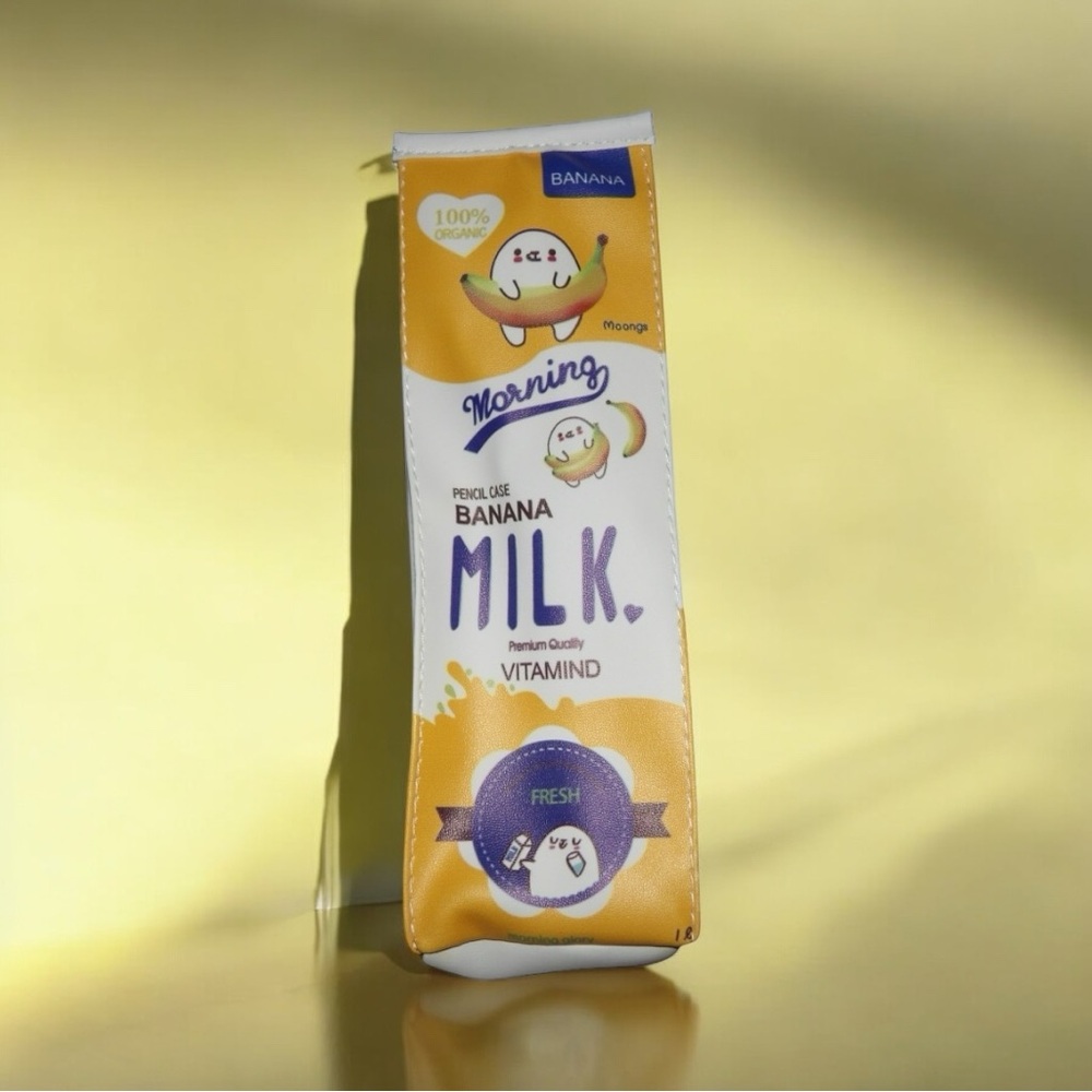 Cartoon Banana Milk Case Yellow